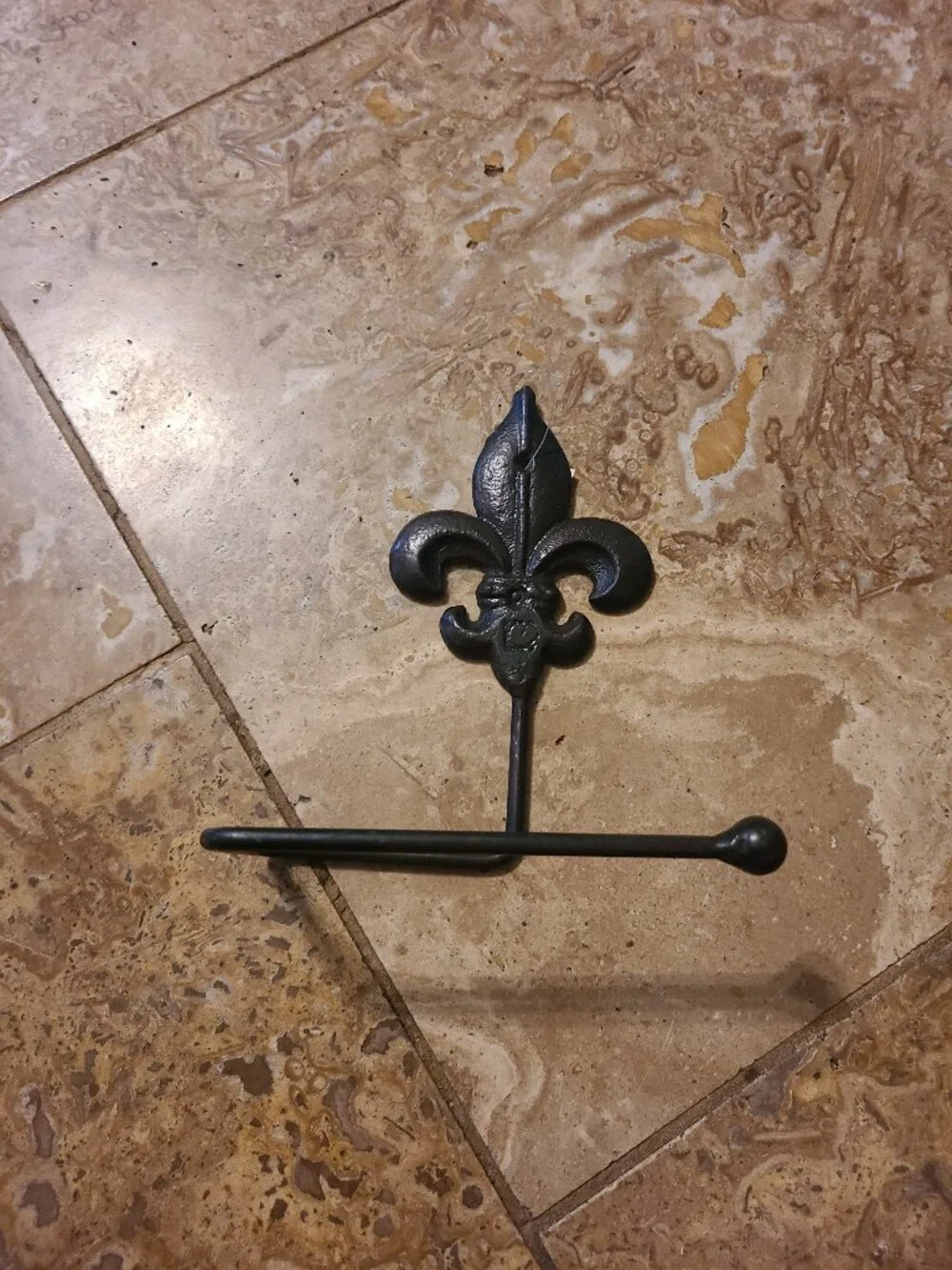 Fleur de Lis Iron Toilet Paper Holder Euro Style. New Orleans Decor, Bathroom